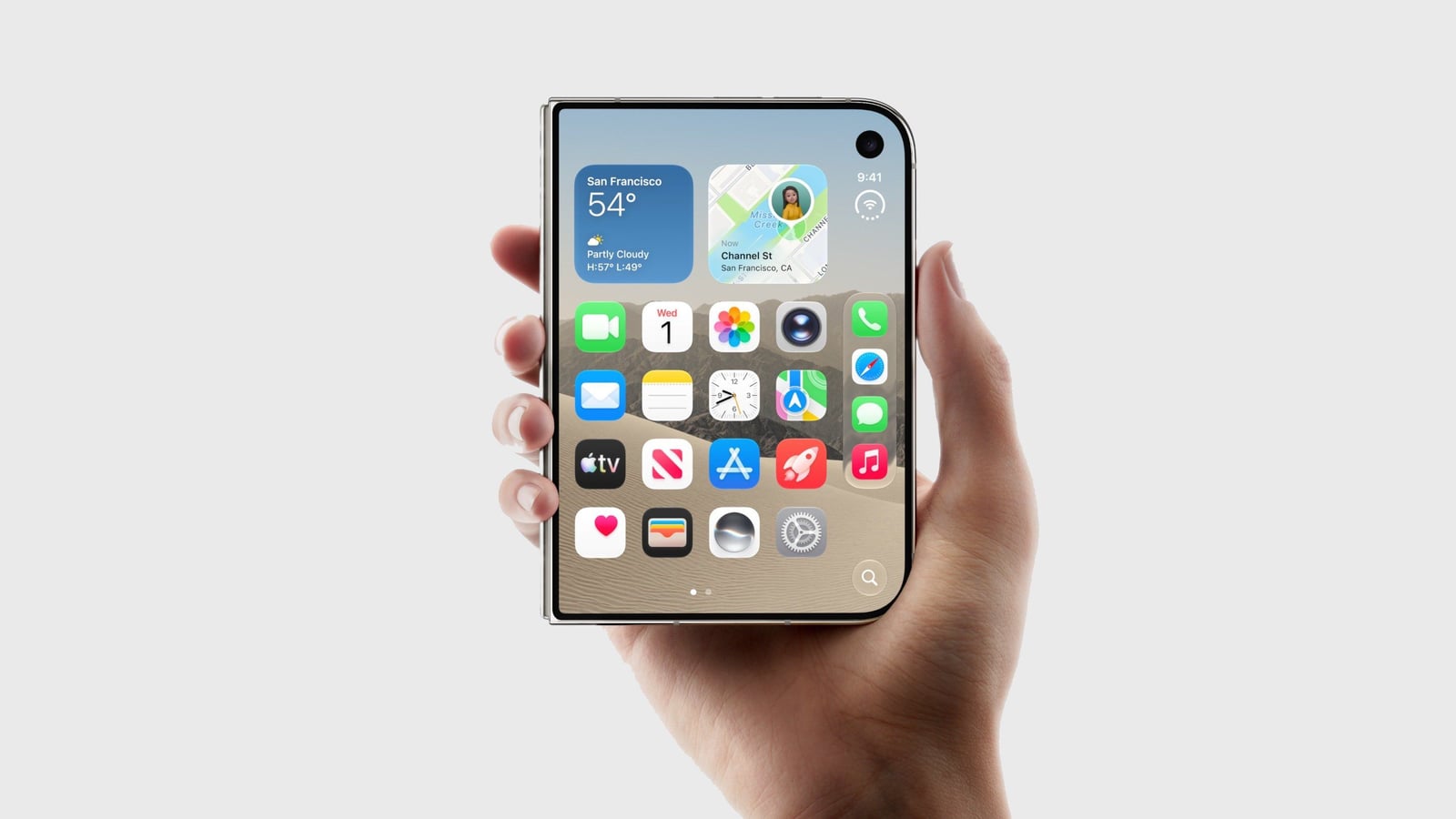 Apple ищет способ дать сайтам больше места на внешнем экране iPhone Duo — иллюстрация